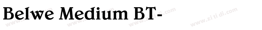 Belwe Medium BT字体转换